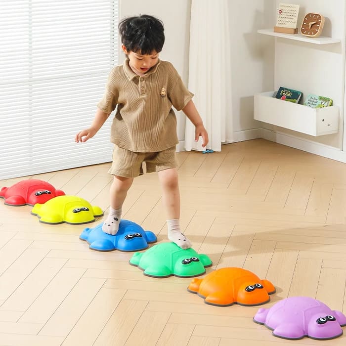 Сенсорная тропа речные камни Черепаха - желтая