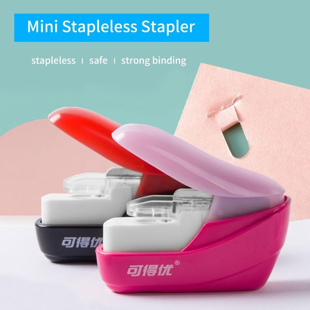 Stapleless Binding Mini Stapler 4 Sheets Capacity Hand Held Stapler Mini Paper Stapler Daily Use
