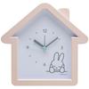 Factory Miffy Analog Continuous Second Can be Used as a Table or Wall T'S House-Shaped Clock, Silent, Hand, Clock, Pink, MF-5520345PK