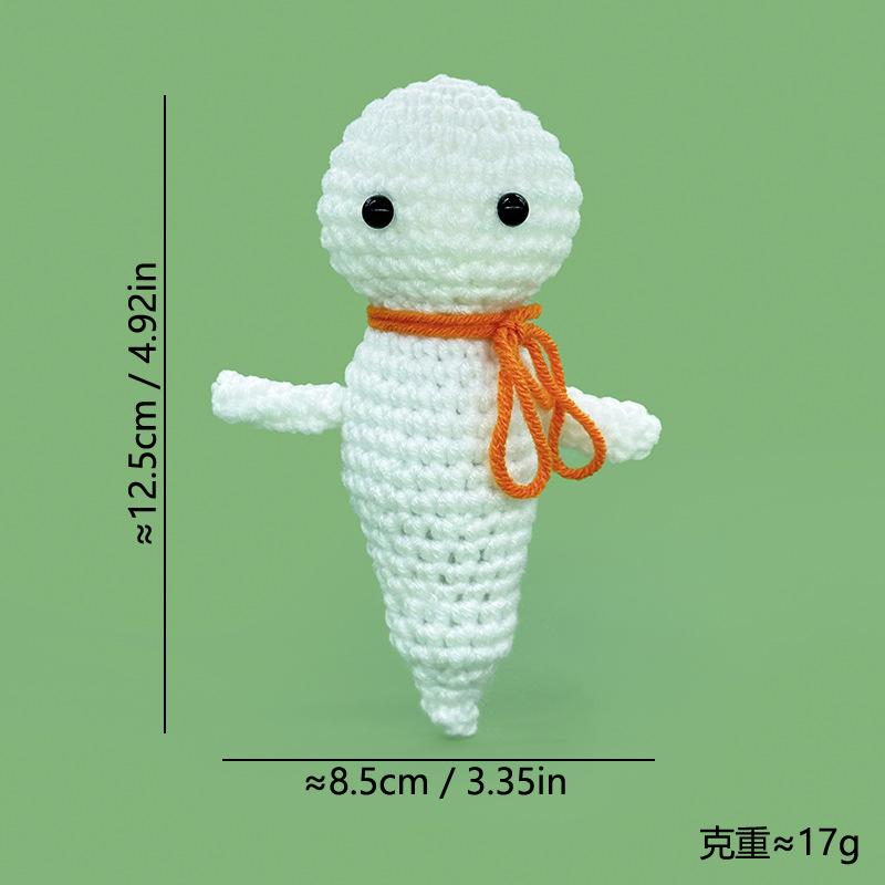 Lovely Crochete Doll Halloween Decorations Emotional Support Doll Handmade Toys Friends Gift Autumn Decoration