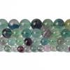 AA Natural Stone Colorful Fluorite Round Loose Beads For Jewelry Making 15" Strand  6/8/10/12mm
