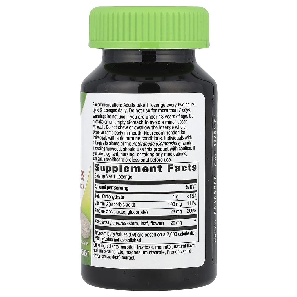 Nature'S Way, Zinc Lozenges, Wild Berry, Vegan Lozenges, 60 Lozenges