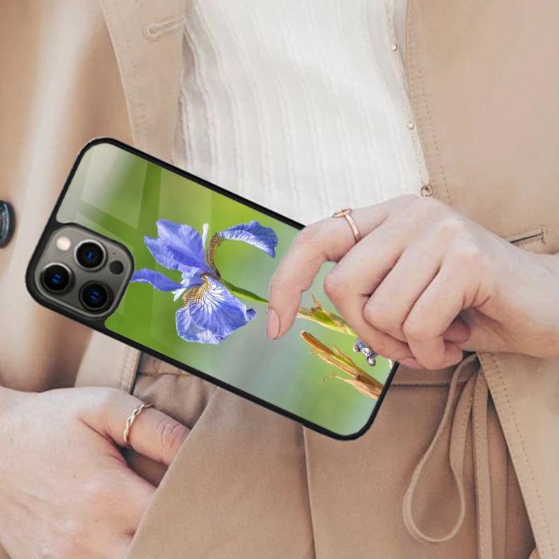 Iris Flower Floral Watercolor Magnetic Phone Case For APPLE iPhone 17 Air 16 14 13 12 Pro Max 15 Plus Wireless MagSafe Cover