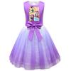 Детское Платье Принцессы K-POP Руми Зои Мира с Принтом, Бантом, Без Рукавов, Сетчатая Пачка