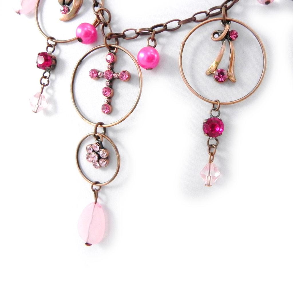 Les Trésors De Lily [E4356] - Колье "Эсмеральда" розовое