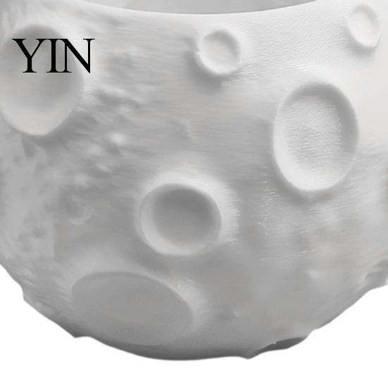 Декоративный фотореквизит 3D-печатный лунный горшок для суккулентов, Креативный горшок в виде лунной поверхности, Современный декор для дома, Настольный декор, Минималистичное растение