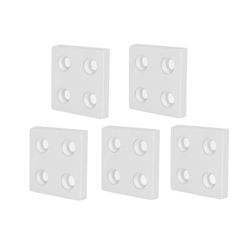 5 шт. Торцевая заглушка для алюминиевого профиля, Металлическая крышка из сплава, Линейные подвижные части 4040, Двойные пазы, Серебристый