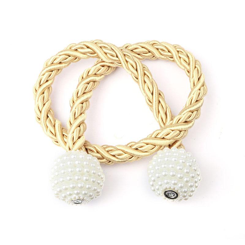 1 шт., магнитный подхват для штор, ремень с жемчугом, подвесной шар, подхваты на спине, пряжка, держатель для веревки, зажим, аксессуары для штор