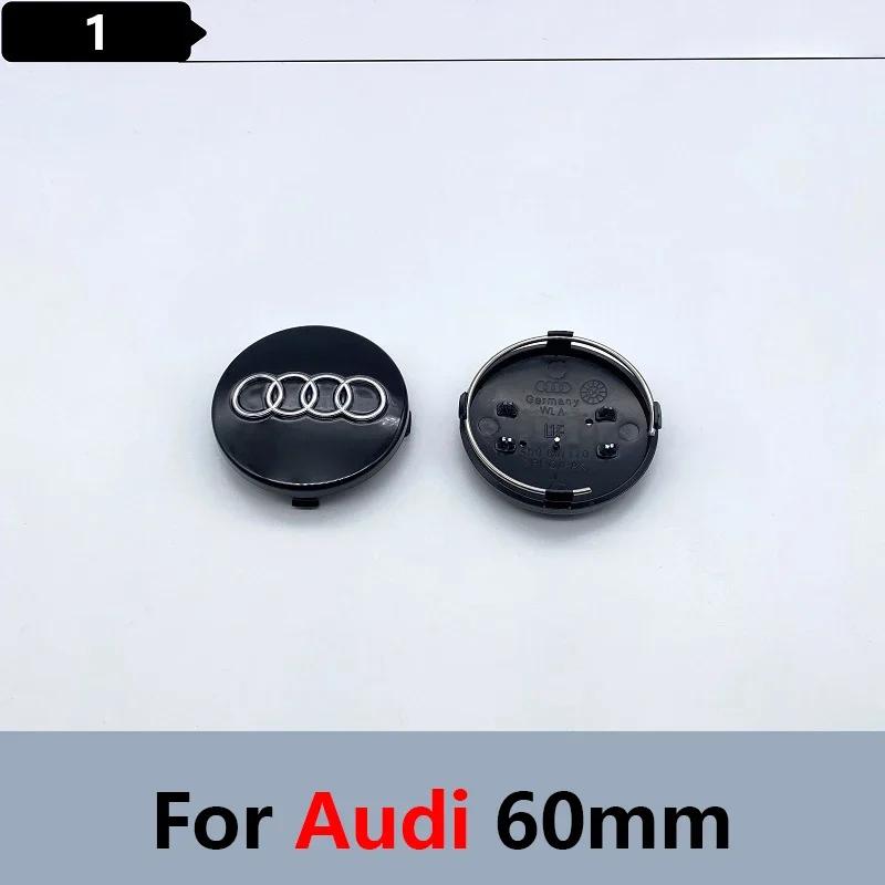 2026 4pcs 60mm 61mm 69mm 68mm 77mm Car Styling Wheel Center Cap Hub Covers Badge 4B0601170 For Audi A3 A4 A5 A6 A7 A8 S6 Accessories