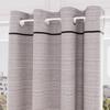 Recycled Cotton Eyelet Curtain 135x300 Cm PIERRE Black, by Soleil d'Ocre