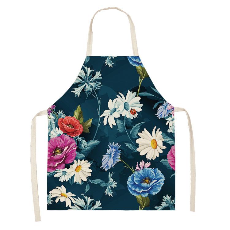 Ladies Kitchen Apron Linen Bib Home Cleaning Apron Waterproof Chef Baby Kitchen Apron