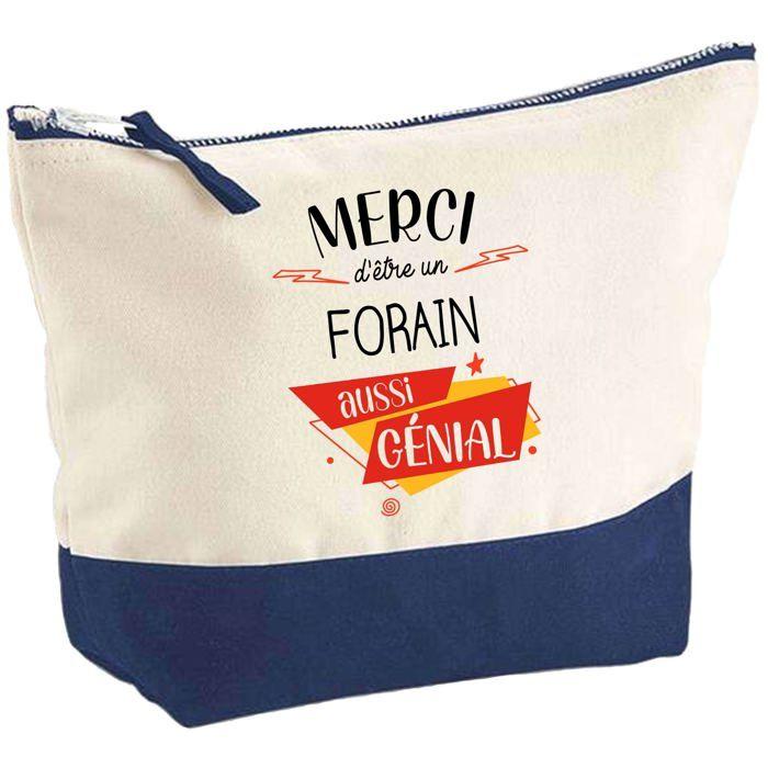 Trousse de maquillage - PLANETEE - Forain Merci Génial - Grand format - Coton - Impression HD France