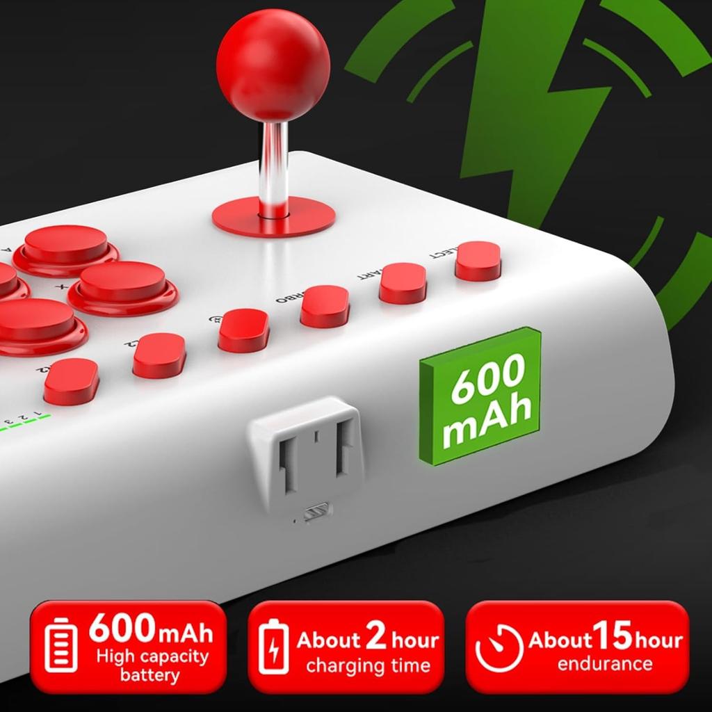 BSD-Y02 Wireless Arcade Stick Games Control Rocker for PS4/Switch Console Controller PC TV Android IOS Phones Fight Stick Joystick Gamepad Accessories