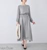 ROPE PICNIC Mon Shiny Pleated Blue Size Perfect for Weddings E'toile Dress, (45), 36,