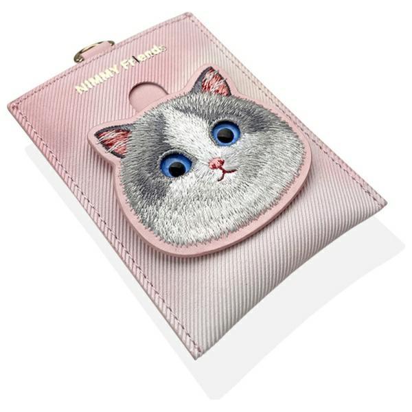 Portfel na karty Nimmy Big Eyed Pet 2.0 Cat Różowy