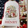Personalised Santa Sack Christmas Keepsake Aussie Animals Larg Drawstring Bag Traditional Sack Christmas Gift Holiday Presents