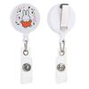 Miffy Rabbit Cute Small Animal Anime Hanging Name Tag Reel Reel Keychain Strong Metal Wire Stretchable Reel Strap Reel Clip for Employee ID Commuter