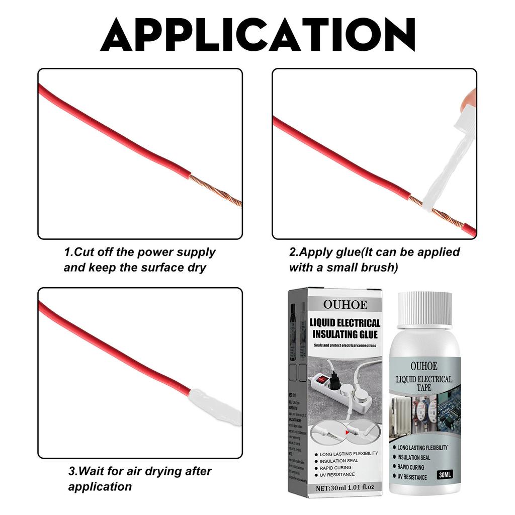 Insulation Electrical Sealant Liquid Tape High Temperature Resistant Glue Waterproof Electrical Wire Cable Fix Glue