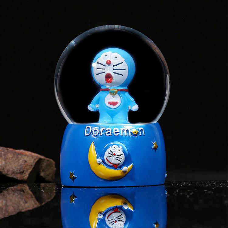 Милый фиолетовый лавандовый медведь, светящийся мини-кристальный шар, подарок на день рождения ребенка, настольное полимерное украшение