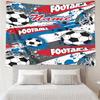 Custom Name Soccer Print Tapestry, Backdrop, Easy Setup, Ideal for Bedroom, Office & Living Room, with Aesthetic Wall Hanging Decor.