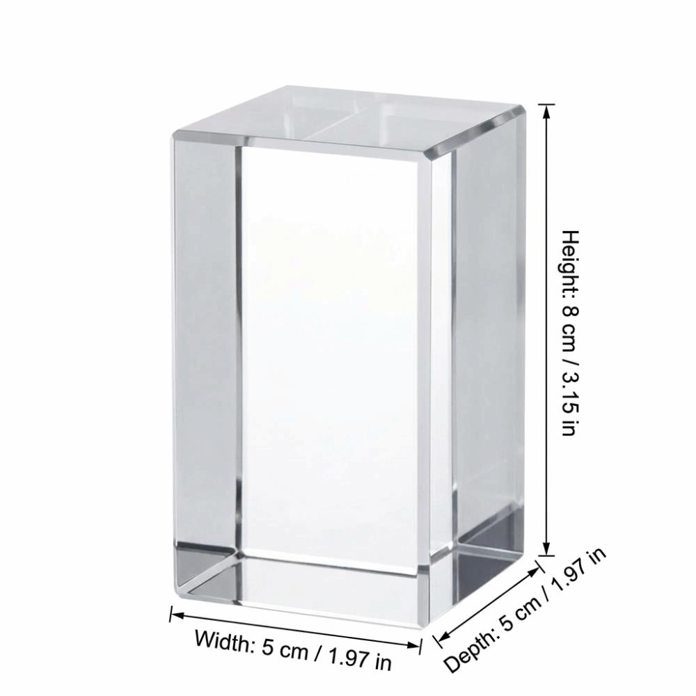 High-Transparency Laser Engraving Crystal Clear Crystal Crystal Square Block Anniversary Souvenir