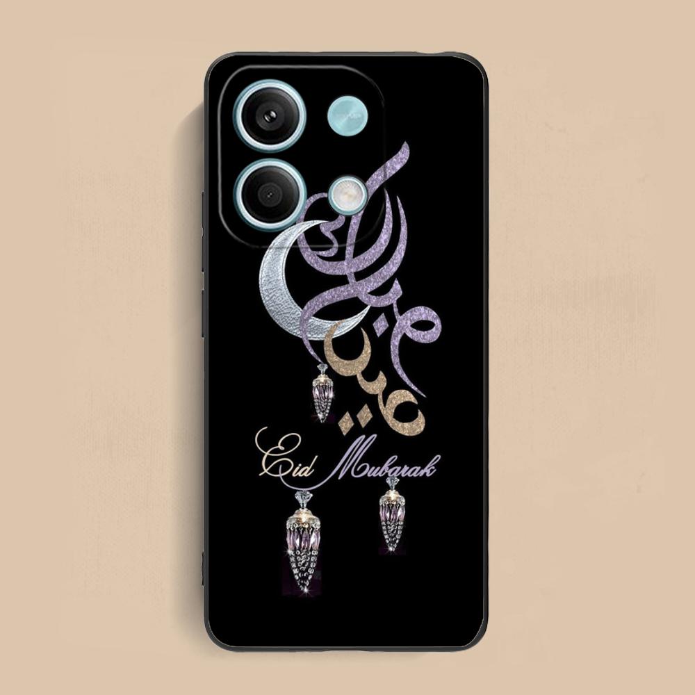Чехол для мобильного телефона 'Ид Мубарак' для Xiaomi Redmi Note 14 13 12 11 S Pro Plus 4G 5G Цветной Печатный Чехол Чехол Роскошный Красивый