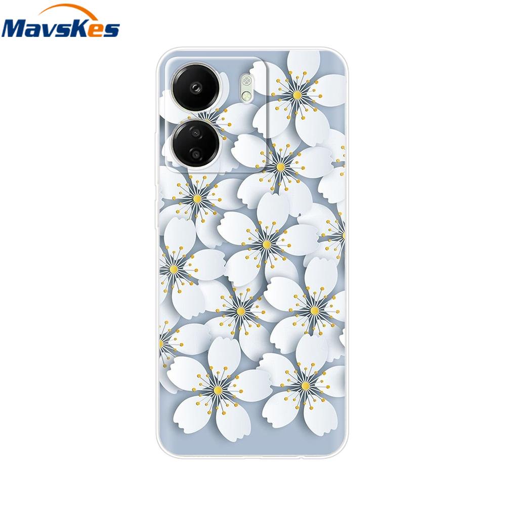 For Xiaomi Redmi 13C 4G Case New Painted Silicone Back Cover For Redmi 13C Soft Clear TPU Phone Case For Redmi 13C 5G Redmi13C
