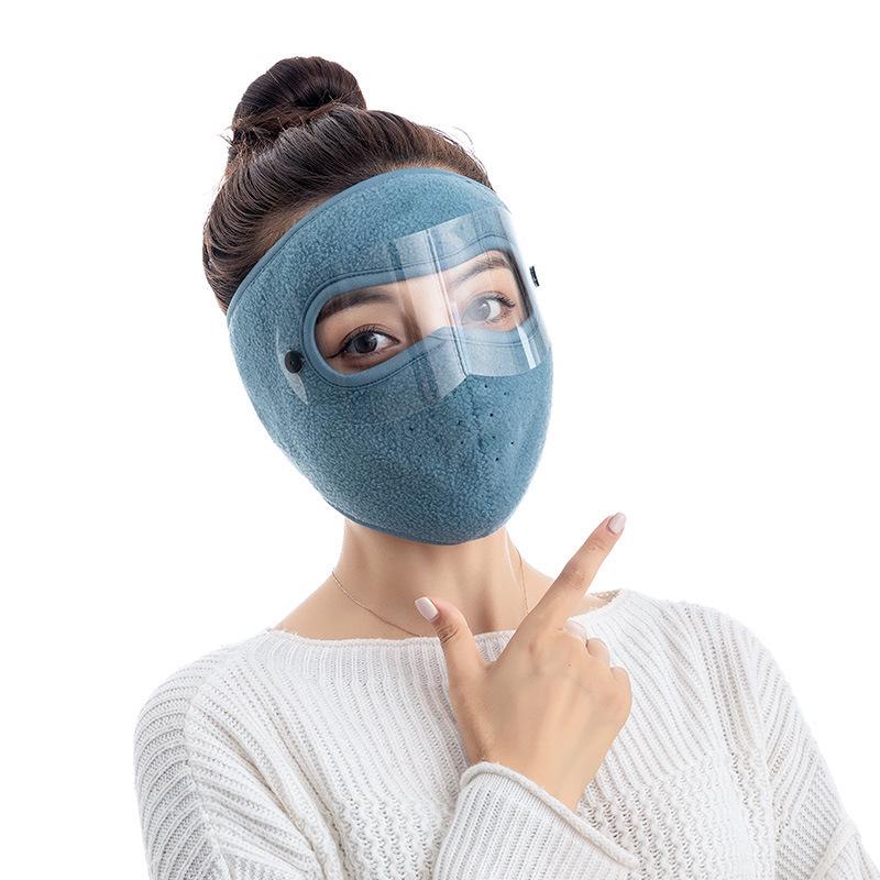 Unisex Warm Face Shield for Autumn/Winter - Plus Velvet, Thickened, Full Coverage with Eye, Neck, and Ear Protection for Cycling.