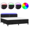 Maison Exclusive - Sommier à lattes de lit avec matelas LED Noir 180x200 cm
