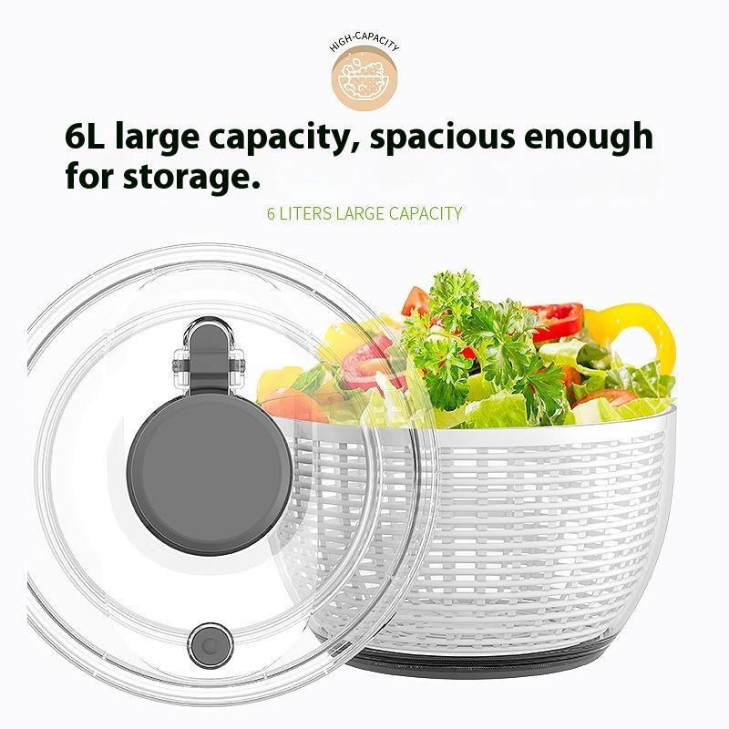 Press Fruit and Vegetable Dehydrator Multifunctional Vegetable Salad Fitness Meal Dryer Household Drain Basket