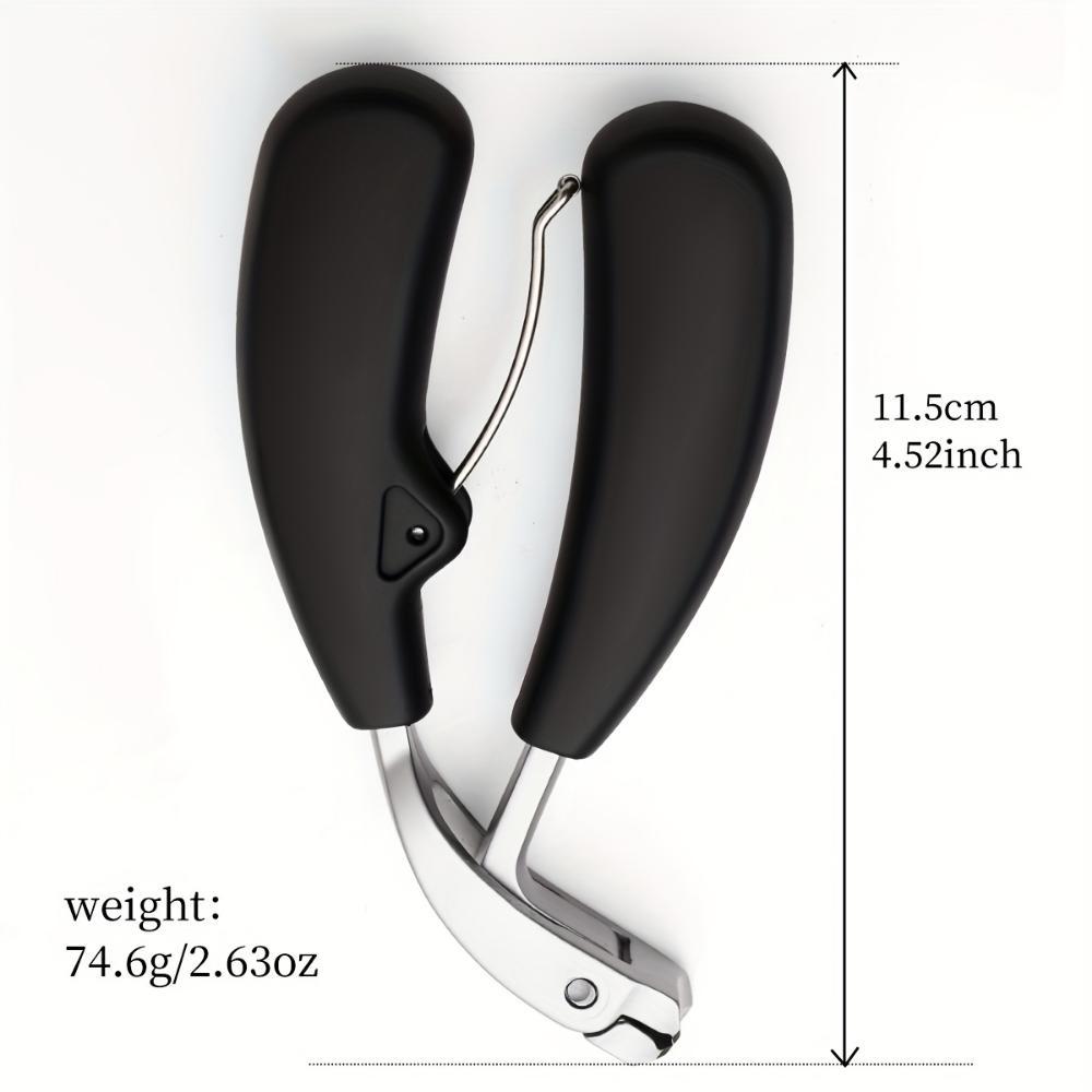 Щипчики для ногтей Современный стиль Лезвие из нержавеющей стали Вогнутая поверхность Широкое отверстие Защита от брызг, Длинная ручка, Изогнутый триммер для роговицы толстых ногтей на ногах