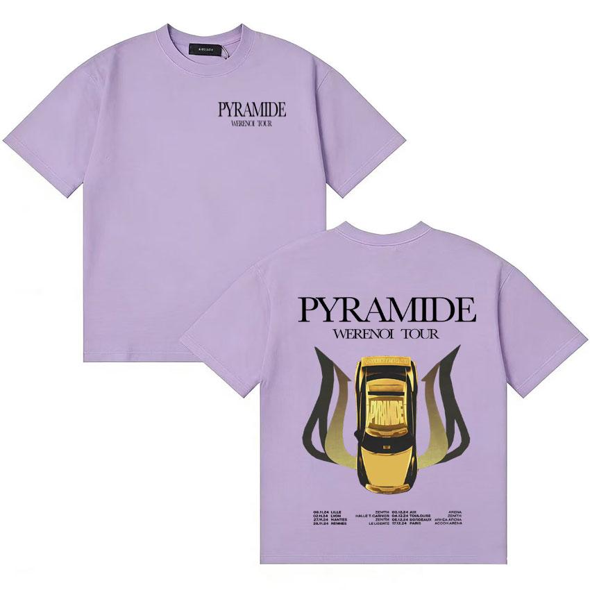 Rapper Werenoi Tour Pyramide Album Summer Harajuku Oversized Print Tshirts Unisexs Womens Retro Comfort Short Sleeve Clothes Unisex