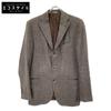 Brown Wool Loropiana Fabric Check Vent Tailored Jacket Jacket 50 BrownUsed