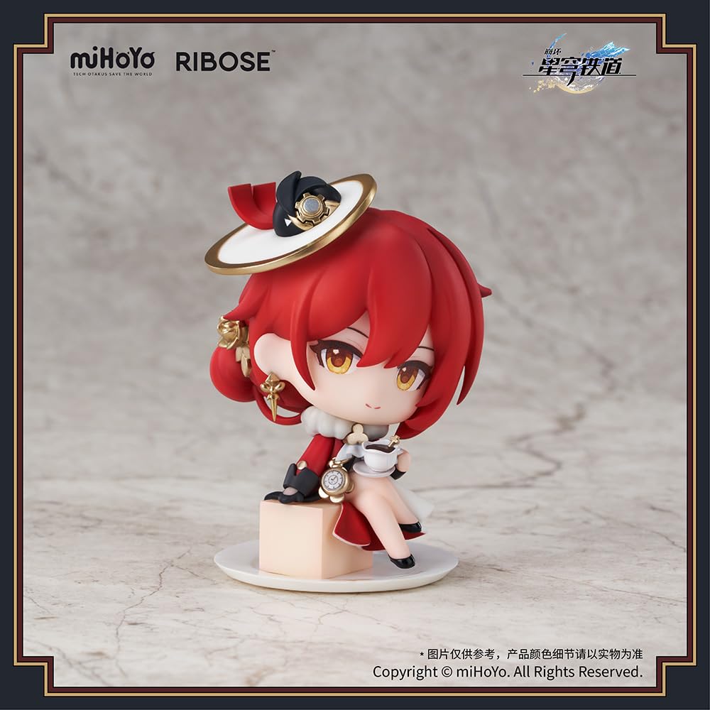 RIBOSE Star Rail Звездный Приветственный Чай Химеко Раскрашенная Полная Фигурка Версии Q "Крах" (Хонкай Рейл)" ~Поездная вечеринка~ Немасштабный ПВХ&АБС"