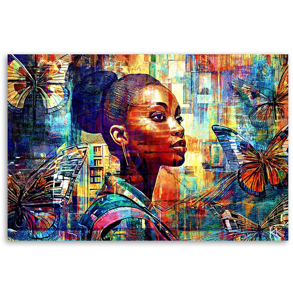 Canvas Print, African Woman Glamour