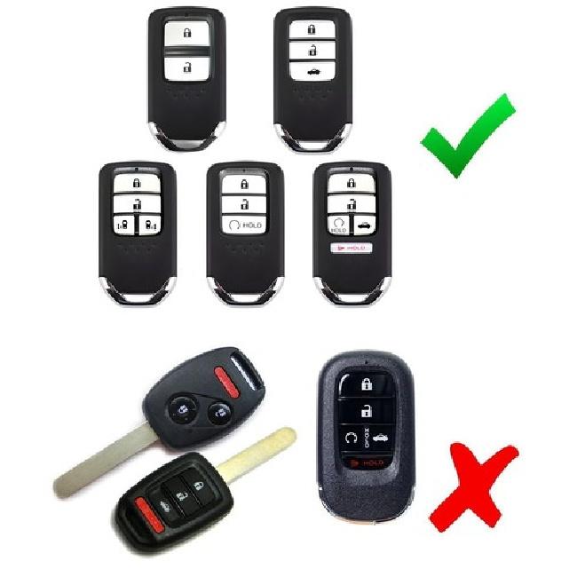 Carbon Pattern Plastic Case Shell For Honda Accord Civic CRV Odyssey Gen1 KeyFob