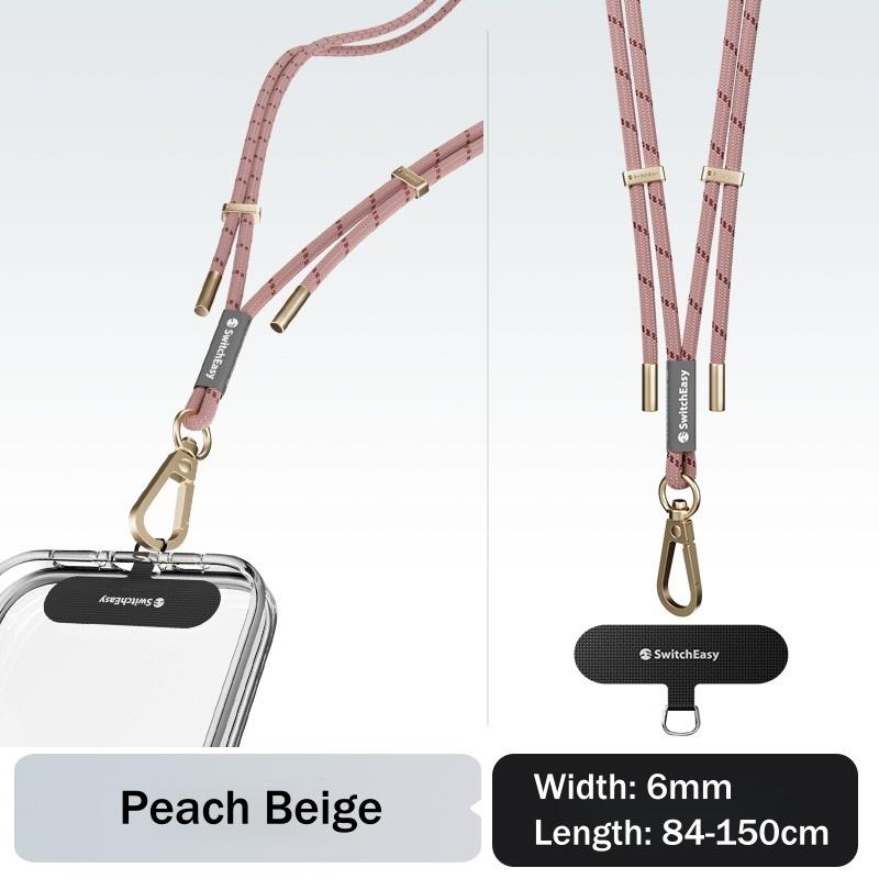 Ремешок для телефона Switcheasy Moblie, универсальный регулируемый нейлоновый ремешок через плечо, ремешок для ожерелья и ремешок на запястье с зажимом для телефона для всех смартфонов