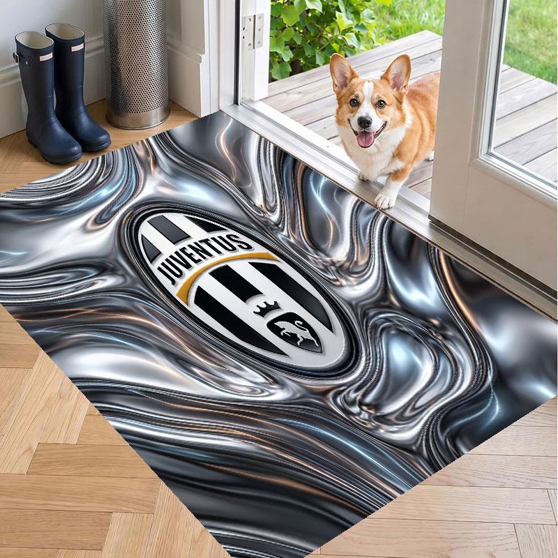 Soft Floor Carpet Juventus FC Pattern Area Rug Decorative Mat For Home Room Decoration