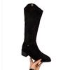 Fashion High Boots Women Fashion Heeled Shoes Suede Designer Dress Knee High Woman Boots 2025 Winter Cozy Walking Mujer De Zapatillas