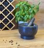 Granite Stone Mortar Black Pestle For Kitchen Herbs Spices Medicines