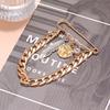Feather Coin Chain Tassel Brooches for Women Retro Denim Element Waist Pin Hip-Hop Pants Chain Brooch Punk Versatile Accessories