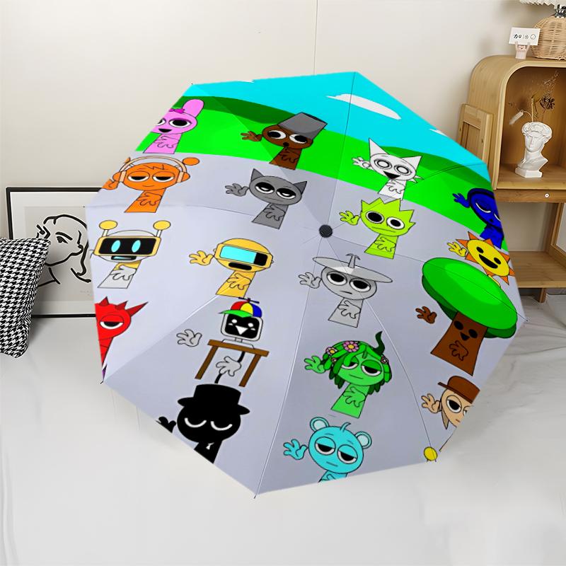 1pc SPRUNKI9 Umbrella, Sun Protection, And UV Shielding. It Has Eight Sturdy Ribs for Outdoor Use And Perfect Gift