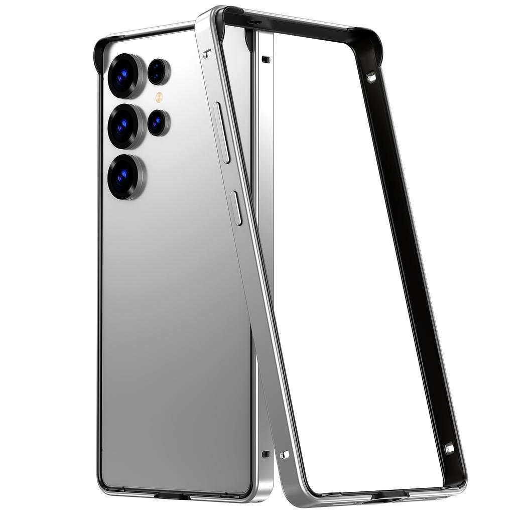 Silicone Metal Bumper Case for Samsung Galaxy S26 Ultra S25 Plus S26Ultra S25Ultra S24Ultra S26Plus S25Plus S24Plus Lock-Free Pure Frame Phone Cover