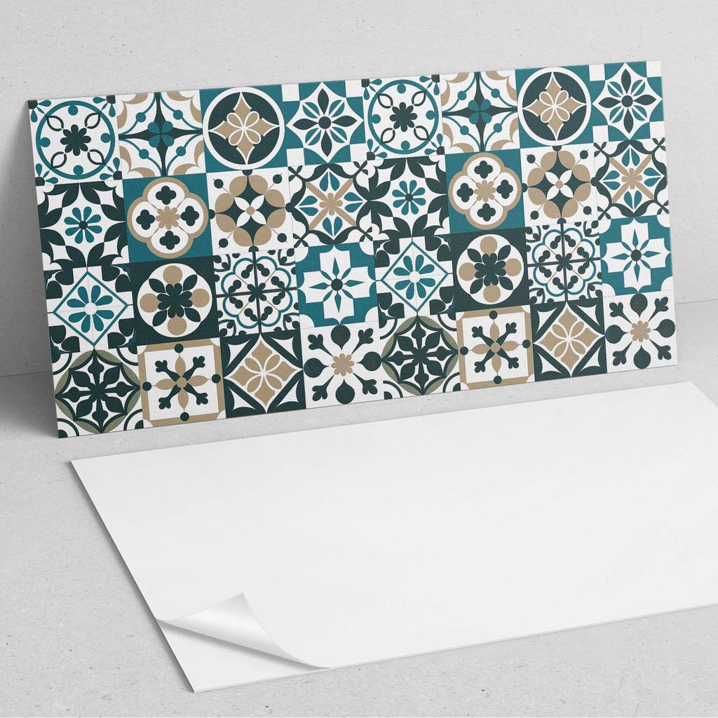 Printed Vinyl Panel Ready to Install 100x50 cm Tiled Patterns in Layout