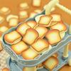 10 mini toast slice model decorations - realistic toast slices with golden edges and durable plastic decorative beads, suitable