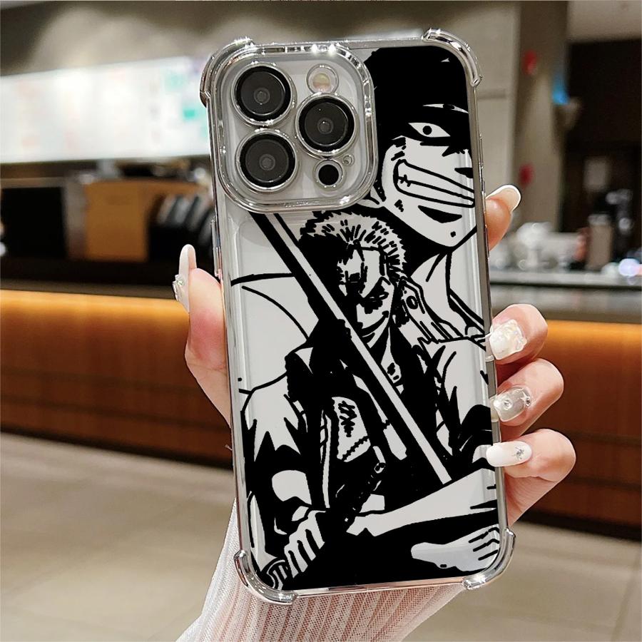 Чехол для iPhone 16 15 16Plus XS MAX 13 15Pro Max 11Pro XR 12 14 Pro 11 Аниме One Piece Прозрачный чехол