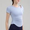 Летняя спортивная одежда и одежда для фитнеса и йоги высокого класса с полым утягивающим талию дизайном, утягивающая одежда для фитнеса для пилатеса