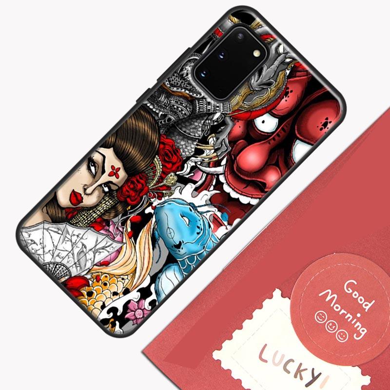 Japanese Oni Hannya Demon Mask Phone Case For Samsung Galaxy S26 S25 S24 S20 S21 S22 S23 Ultra S10 Plus S25 FE Cover Shell