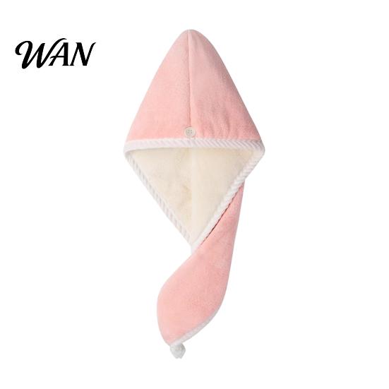 Gentle Hair Care Accessory Reversible Towel Wrap, Microfiber Turban with Button, Quick Dry, Absorbent Bath Cap Anti-frizz Drying for Women Long Thick