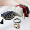 Tassel Zipper Travel Jewelry Case Flannel Jewelry Storage Pouch  for Rings, Bracelets, & Bangles